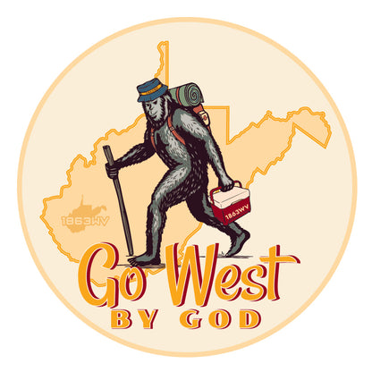 Go West, By God Sticker