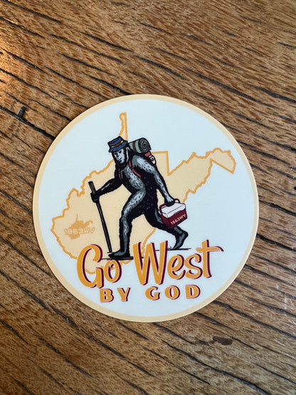 Go West, By God Sticker