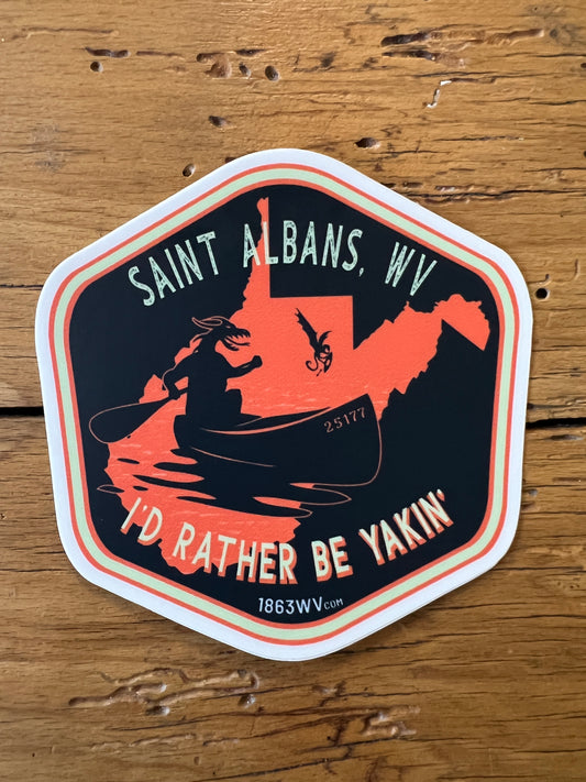 I'd Rather Be Yakin' Sticker